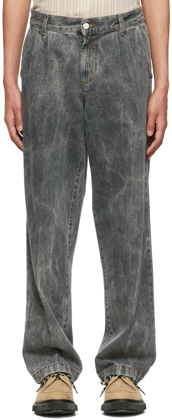 mfpen Grey Pleated Jeans mfpen