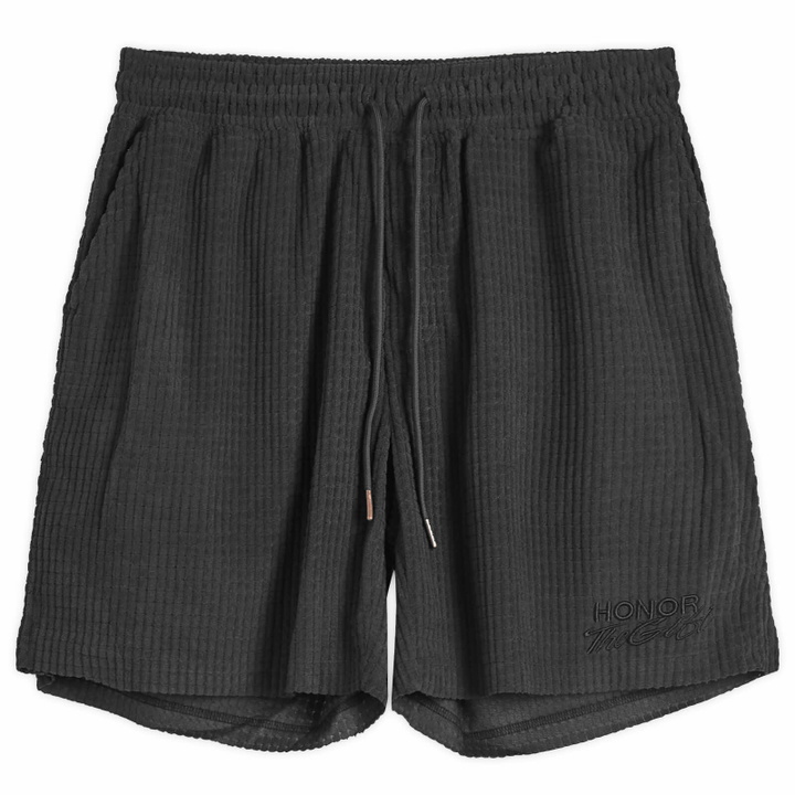 Photo: Honor the Gift Men's Textured Knit Short in Black