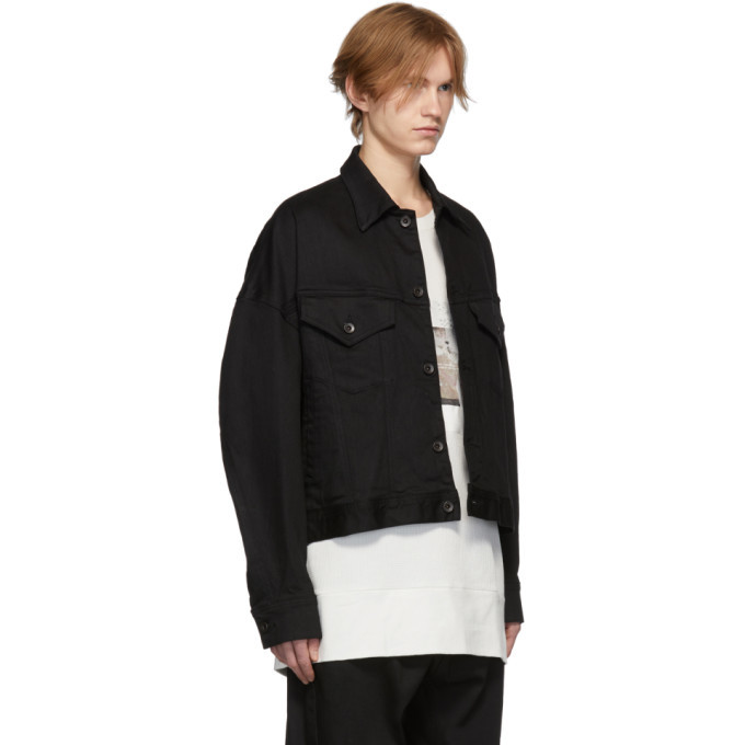 Julius Black Stretch Denim Jacket Julius