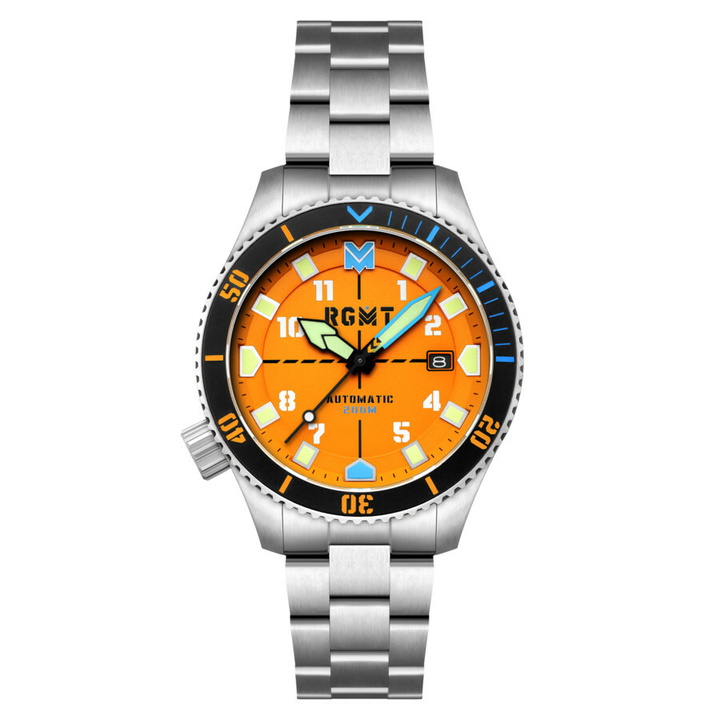 Photo: RGMT Recon Diver Automatic Orange Dial Mens Watch RG-8075-55