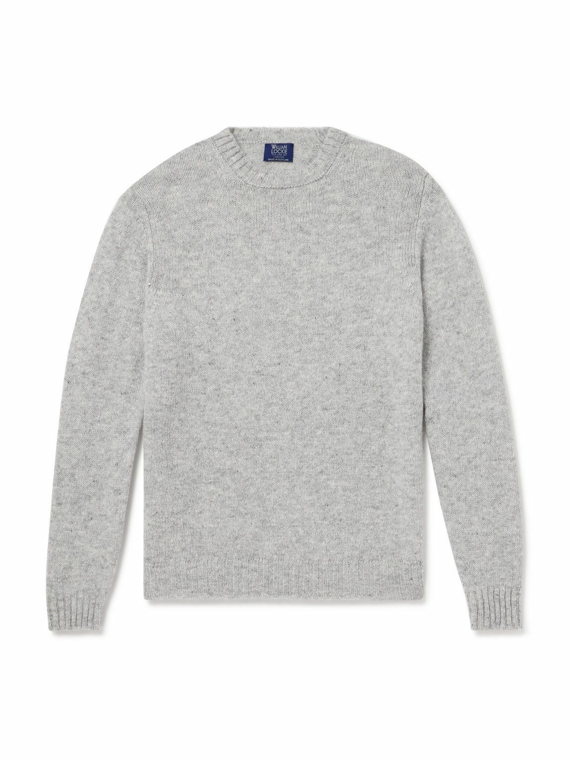 William Lockie - Shetland Wool Sweater - Gray William Lockie
