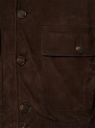 GOLDEN GOOSE - Soft Suede Bomber Leather Jacket