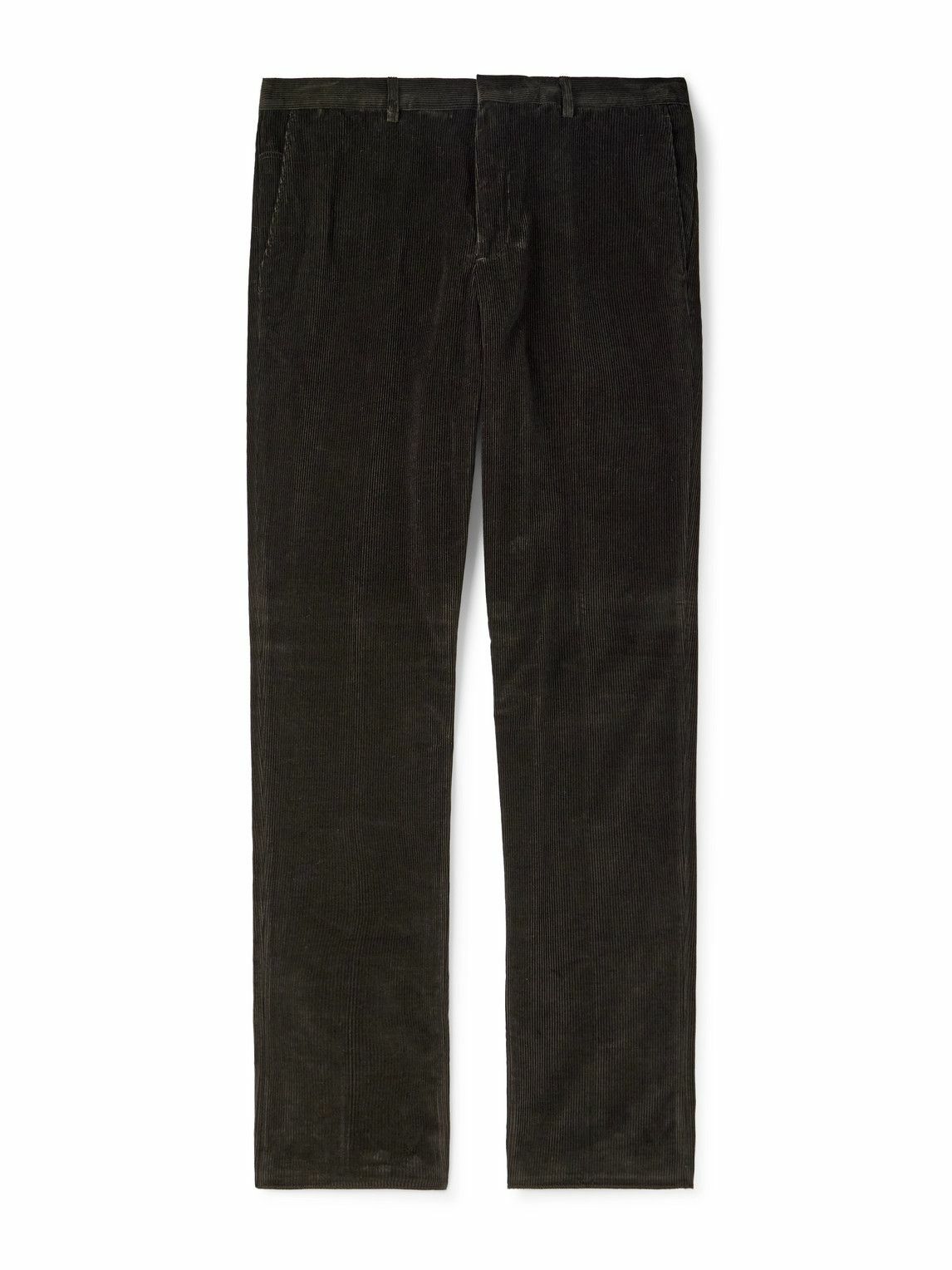 Loro Piana - Jarno Hamptons Straight-Leg Cotton-Corduroy Trousers - Brown
