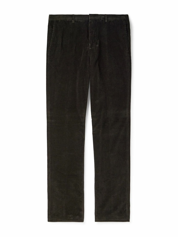Photo: Loro Piana - Jarno Hamptons Straight-Leg Cotton-Corduroy Trousers - Brown