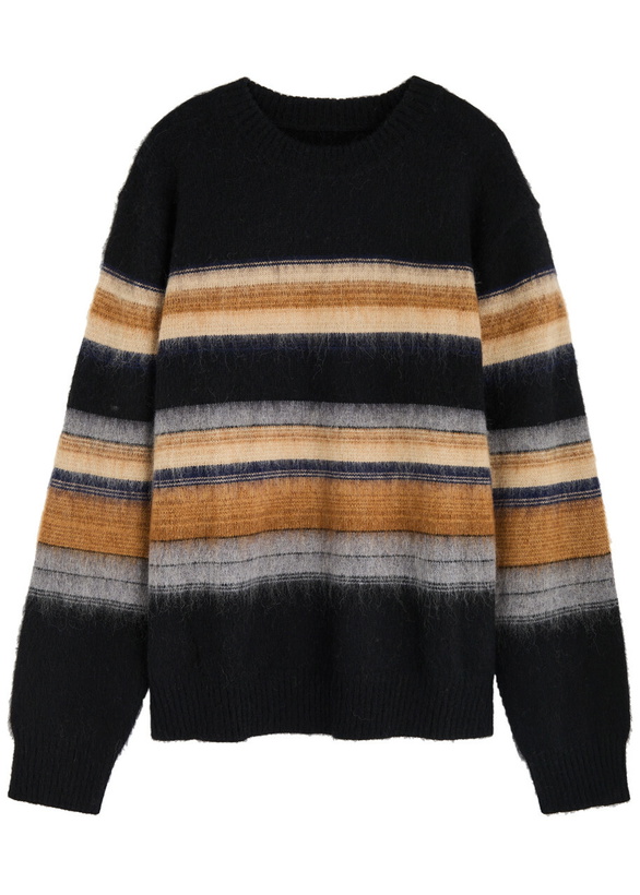 Photo: Wax London Wilde Striped Wool-blend Jumper Black