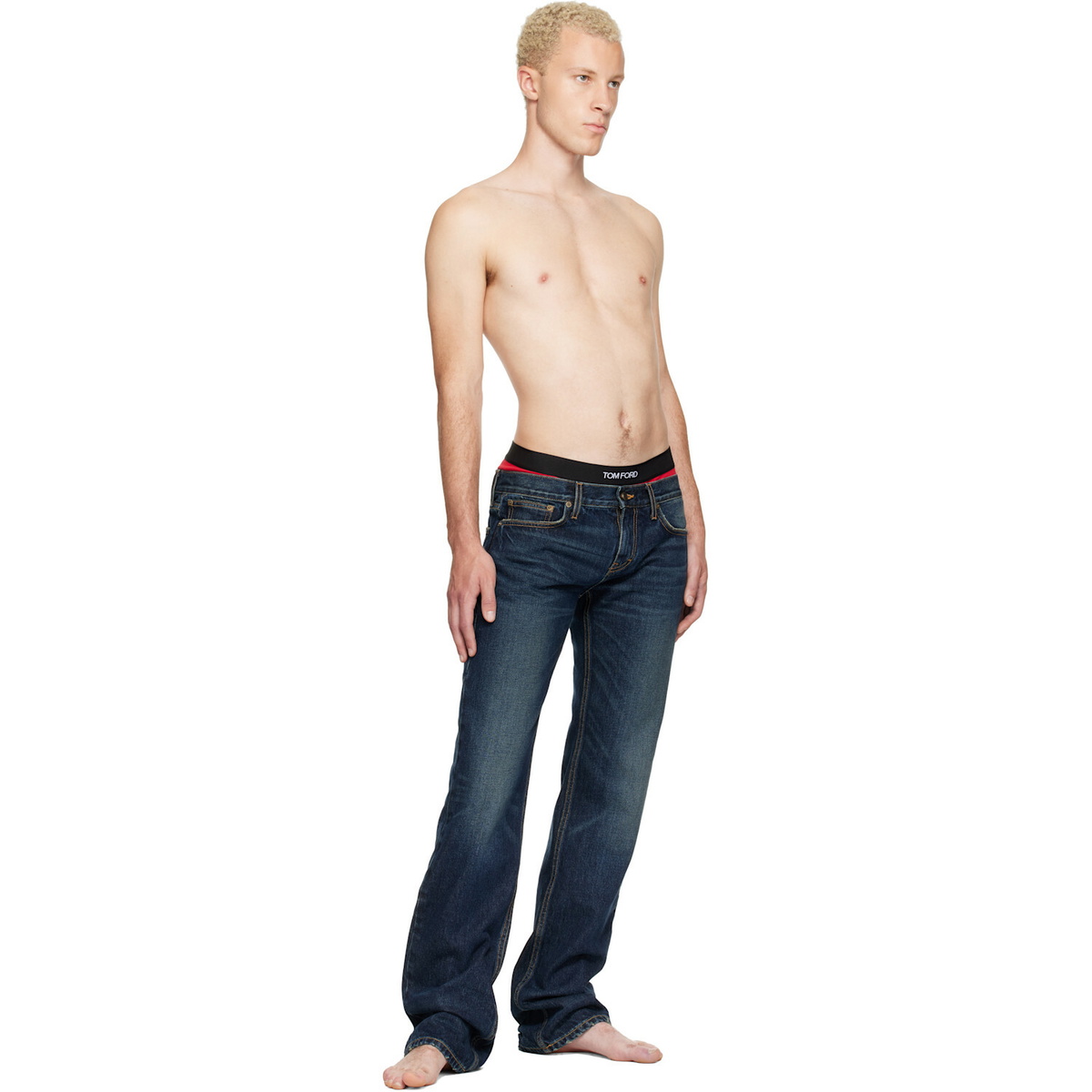 Raimundo Langlois Indigo Slim Straight Jeans