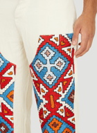 Handloom Khadi Carpet Pants in Beige
