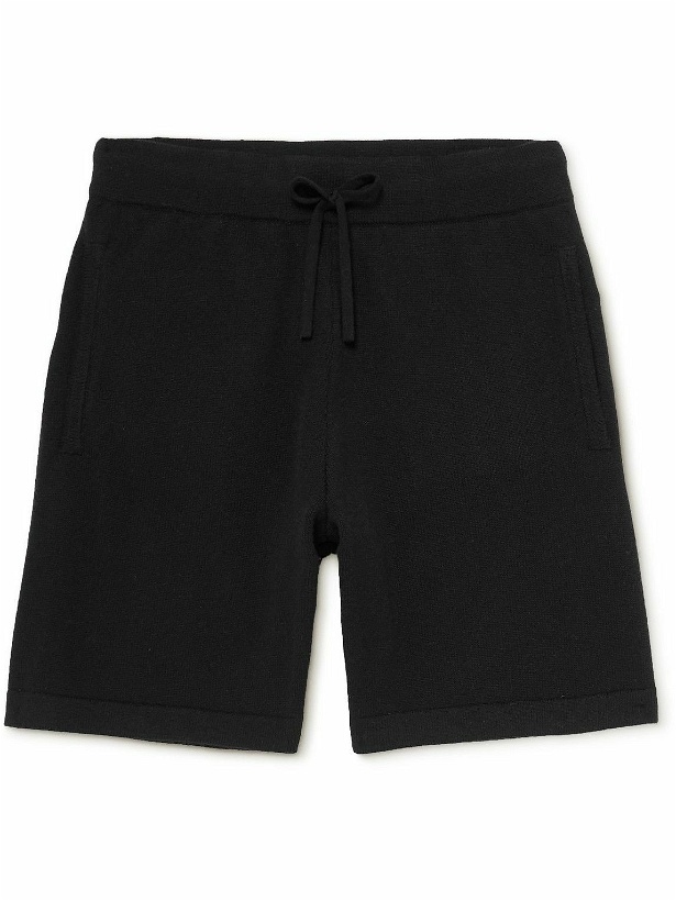 Photo: Mr P. - Straight-Leg Cashmere Drawstring Shorts - Black