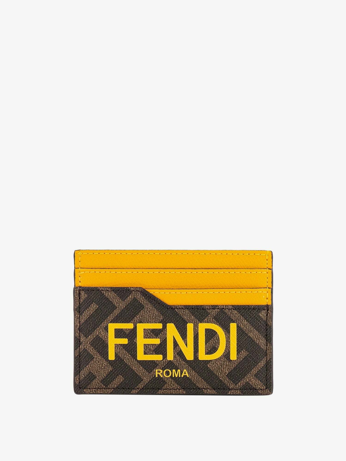Fendi Card Holder Yellow Mens Fendi