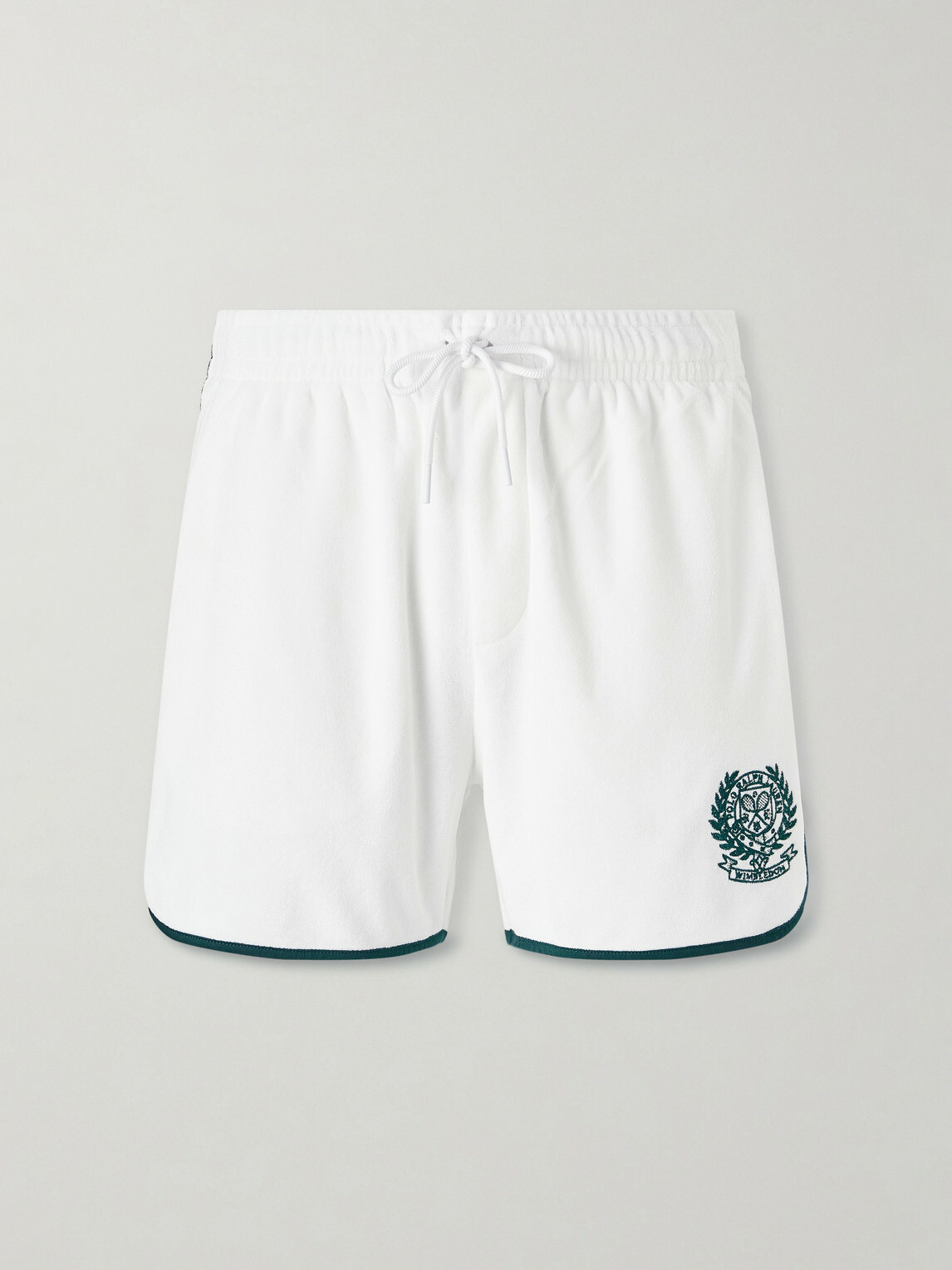 Polo Ralph Lauren - Wimbledon Embroidered Straight-Leg Cotton-Blend Shorts - White
