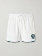 Polo Ralph Lauren - Wimbledon Embroidered Straight-Leg Cotton-Blend Shorts - White