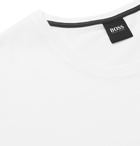 Hugo Boss - Slim-Fit Logo-Embroidered Stretch Cotton-Jersey T-Shirt - Neutrals