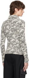 The World Is Your Oyster Black & Off-White Distressed Jacket