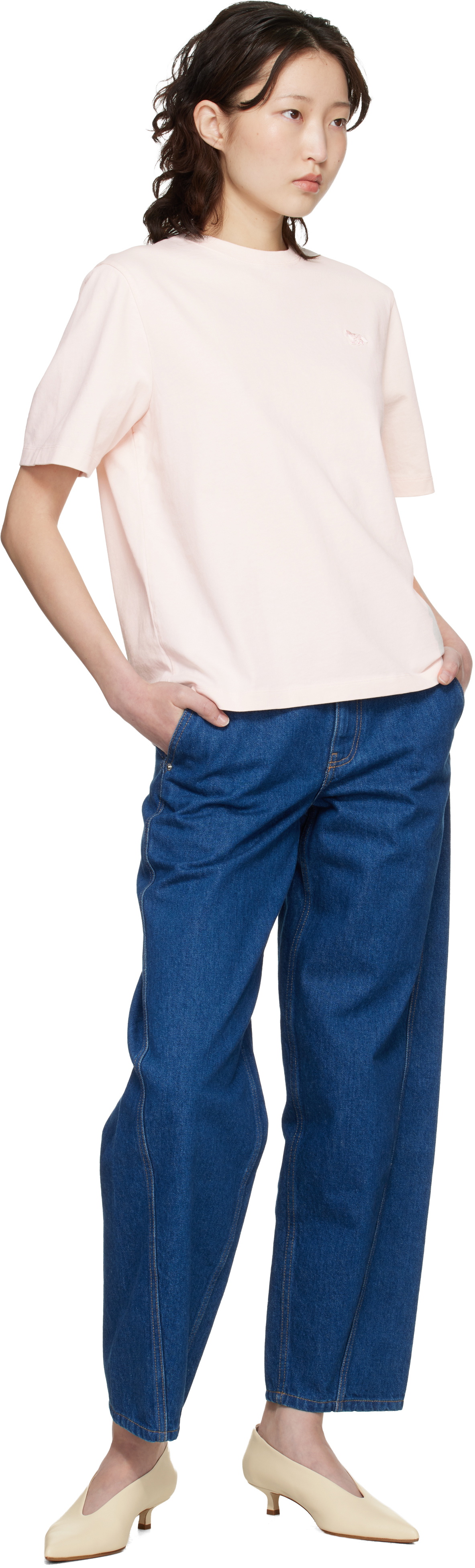 Maison Kitsuné Pink Baby Fox Comfort T-shirt