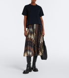 Sacai x A.P.C. pleated cotton T-shirt