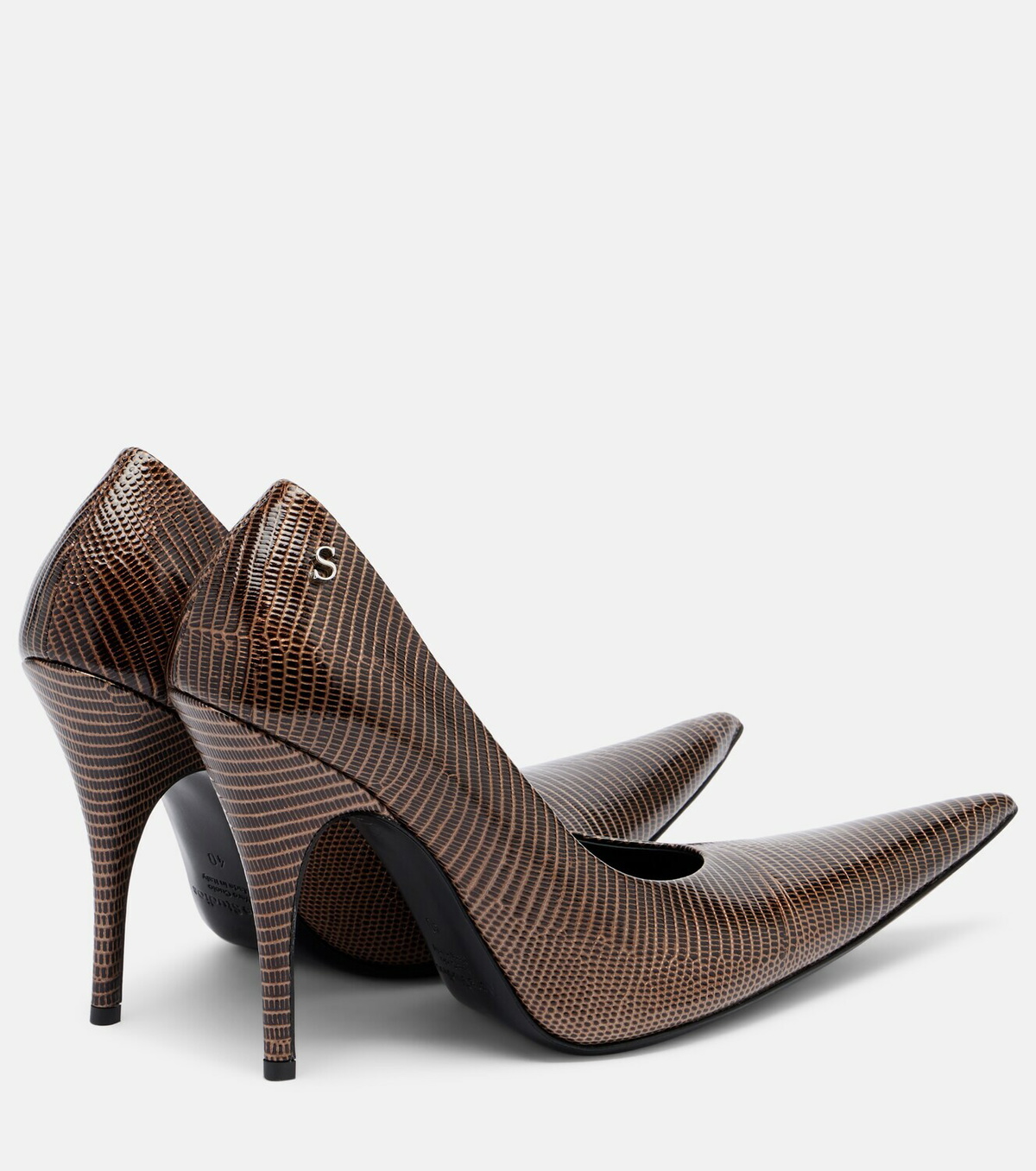 Acne Studios Bonnie embossed leather pumps