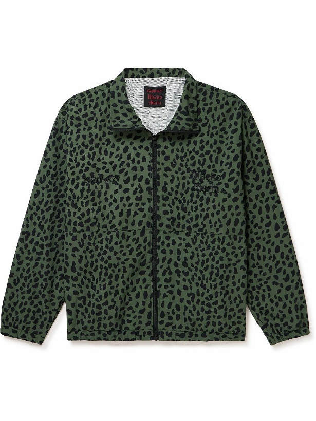 Photo: Wacko Maria - Gramicci Logo-Embroidered Leopard-Print Shell Track Jacket - Green