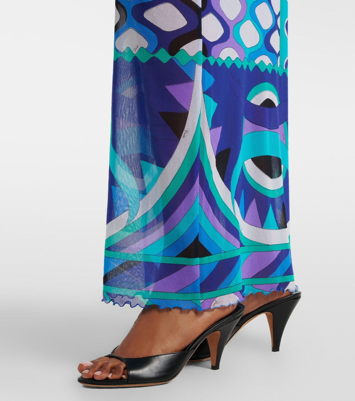 Pucci Vivara ruffled tulle maxi dress
