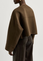 Meotine Karla Cropped Wool-blend Jacket Brown