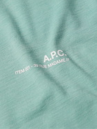 A.P.C. - Logo-Print Jersey T-Shirt - Blue