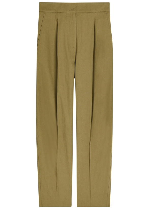 Photo: Joseph Paver Tapered-leg Cotton Trousers Green