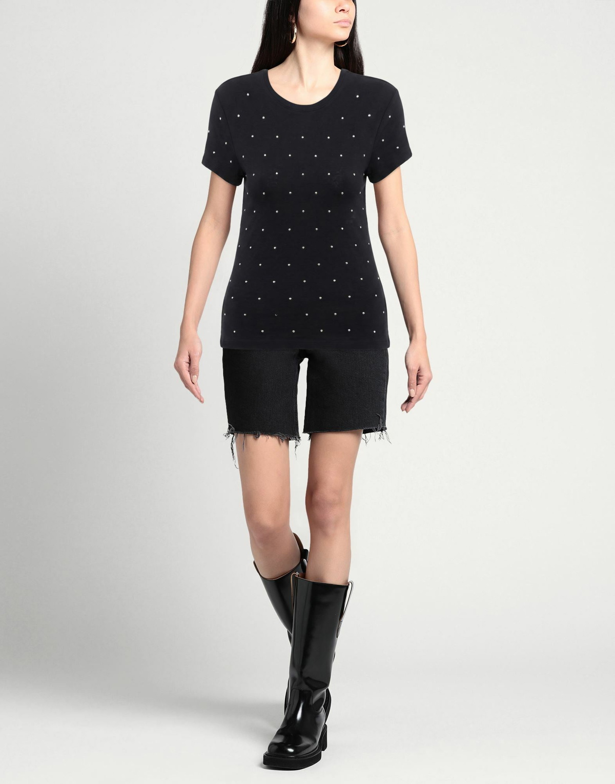 Good American Womens T-shirt in Black