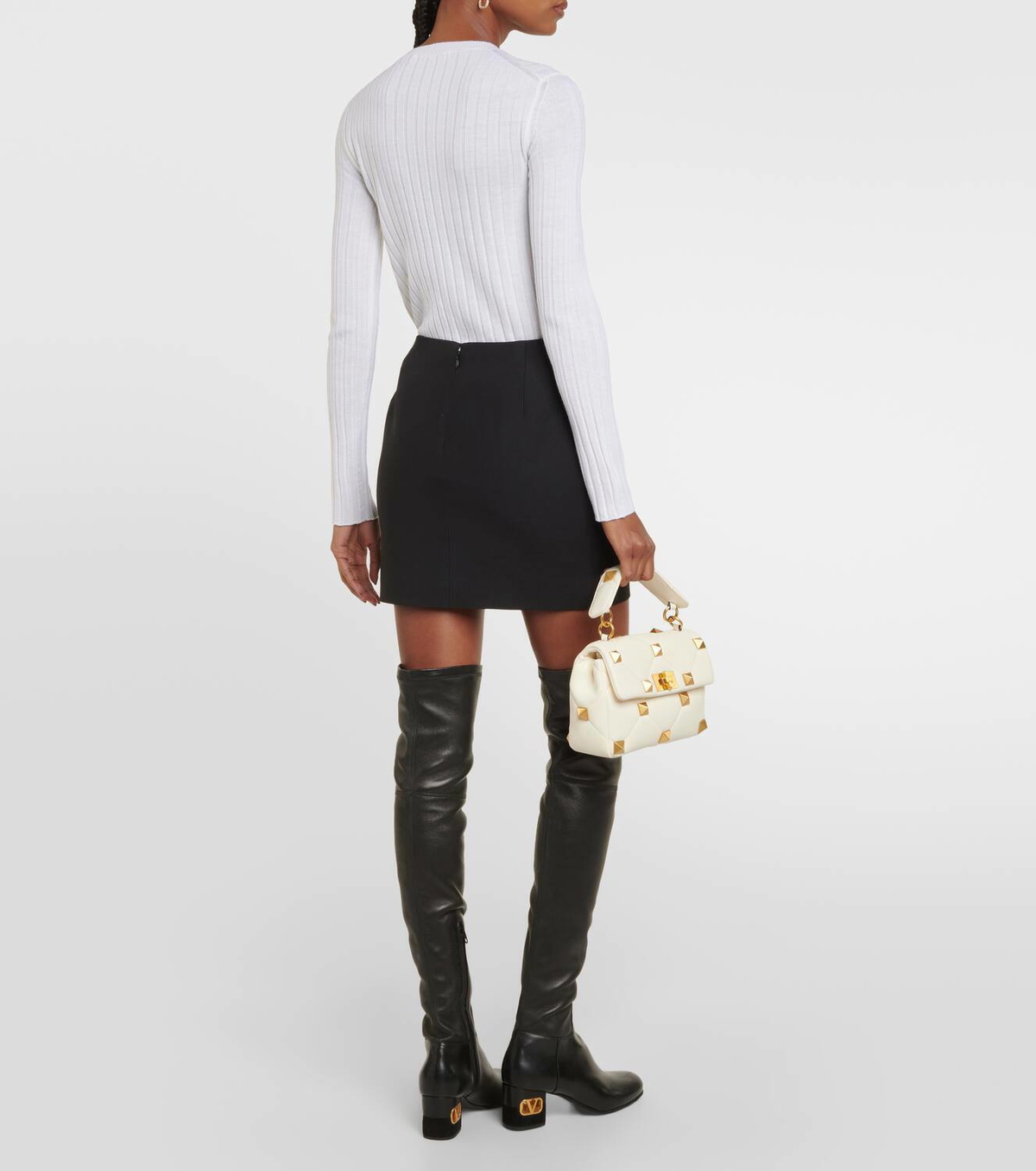 Valentino Crêpe Couture bow-detail miniskirt Valentino