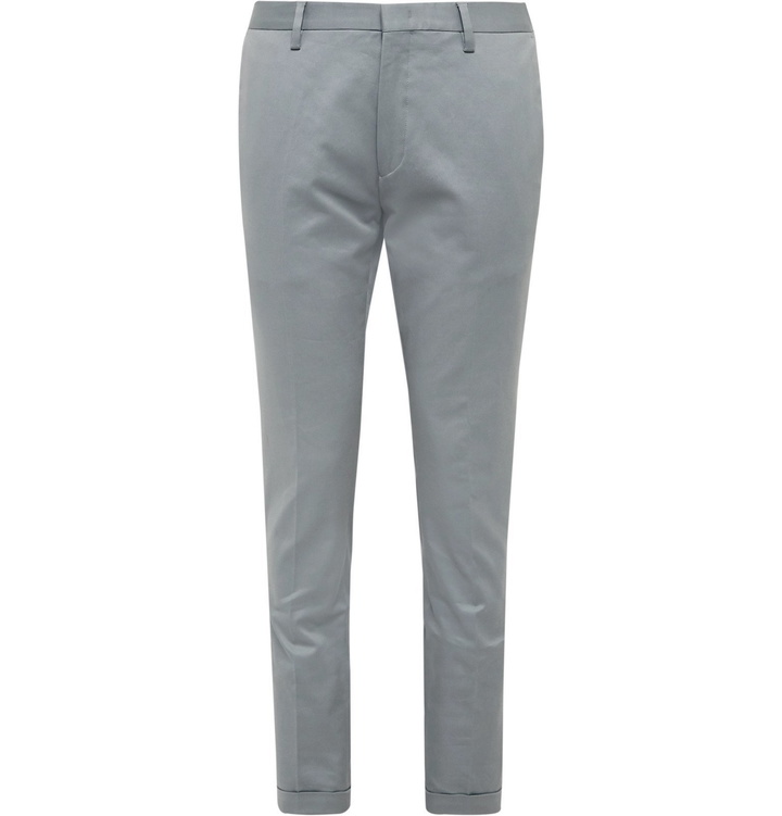 Photo: Paul Smith - Slim-Fit Stretch-Cotton Twill Trousers - Blue