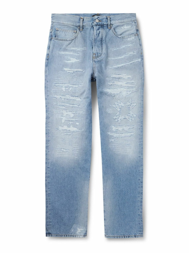 Amiri Indigo Broken Painter Track Jeans Amiri