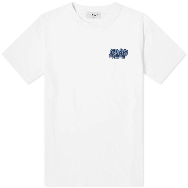 Photo: Olaf Hussein Men's Sticker T-Shirt in Optical White