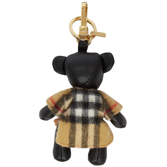 Burberry Black Creature Haymarket Check Keychain