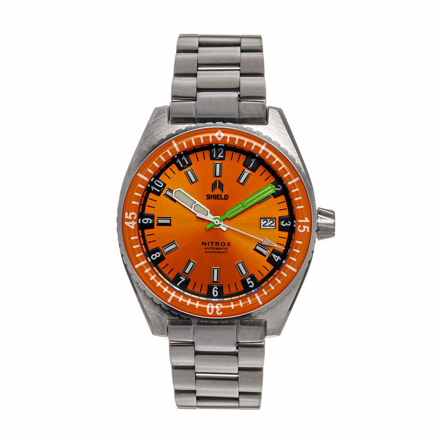 Shield Nitrox Automatic Orange Dial Mens Watch SLDSH114-2