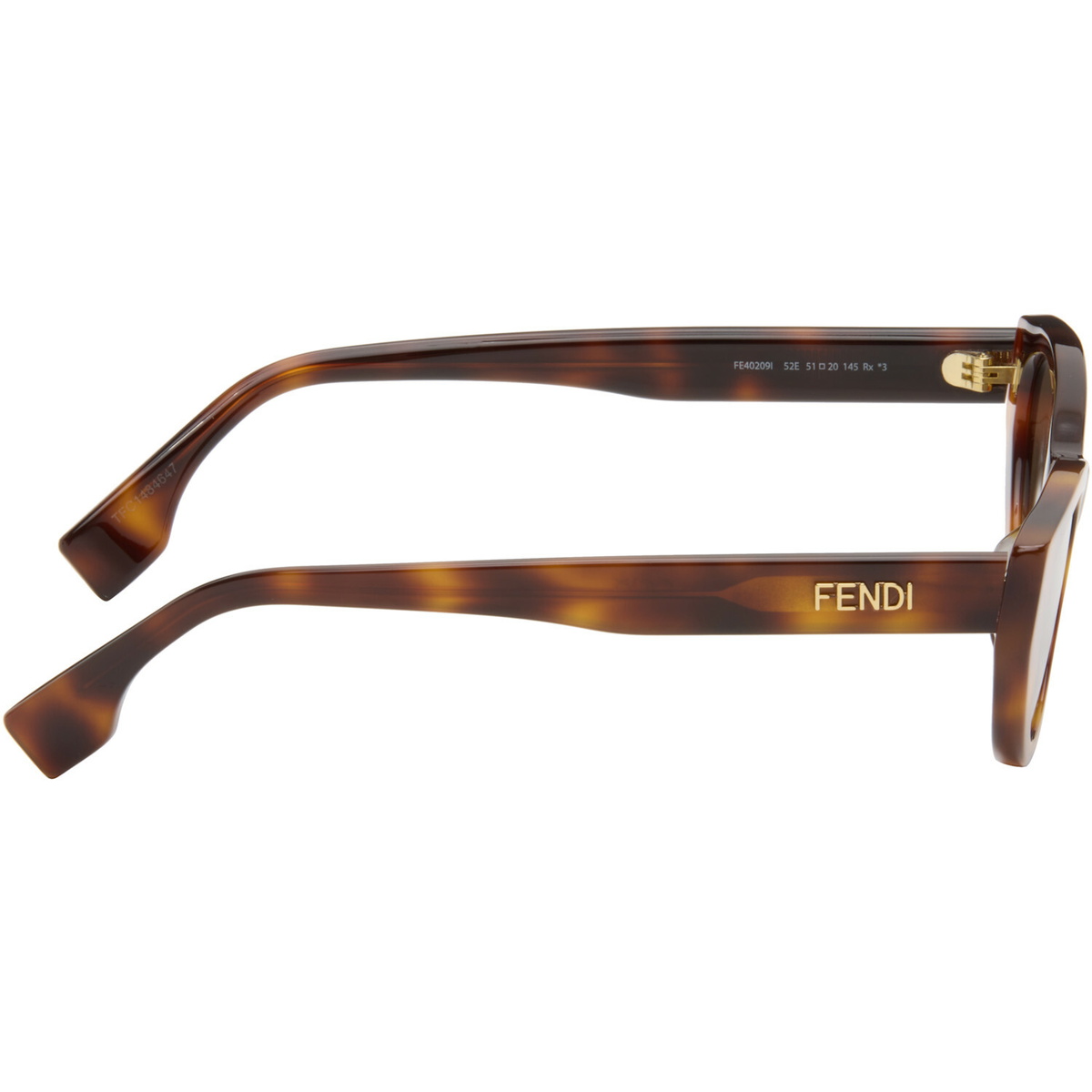 Fendi Brown Lettering Sunglasses