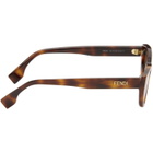 Fendi Brown Lettering Sunglasses