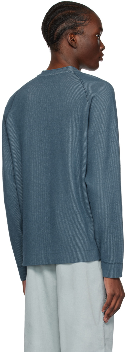 Dark Blue Raglan Stone Island Blue Raglan Sweater Stone Island