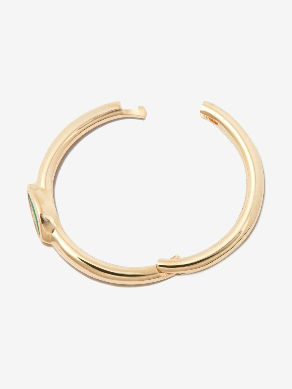 Jacquie Aiche 14K Yellow Gold Emerald Hoop Earring