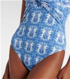 Melissa Odabash Zanzibar printed halterneck swimsuit