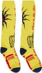 Walter Van Beirendonck Yellow 'Royal Icarus' Socks