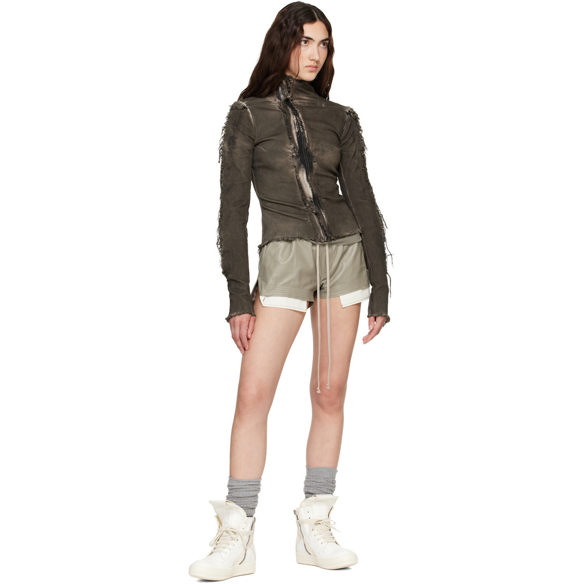 Rick Owens Brown Tower Gary Denim Jacket