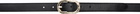 Ernest W. Baker Black Gold Buckle Belt