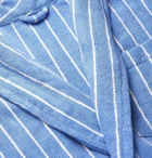 TEKLA - Striped Organic Cotton-Terry Robe - Blue