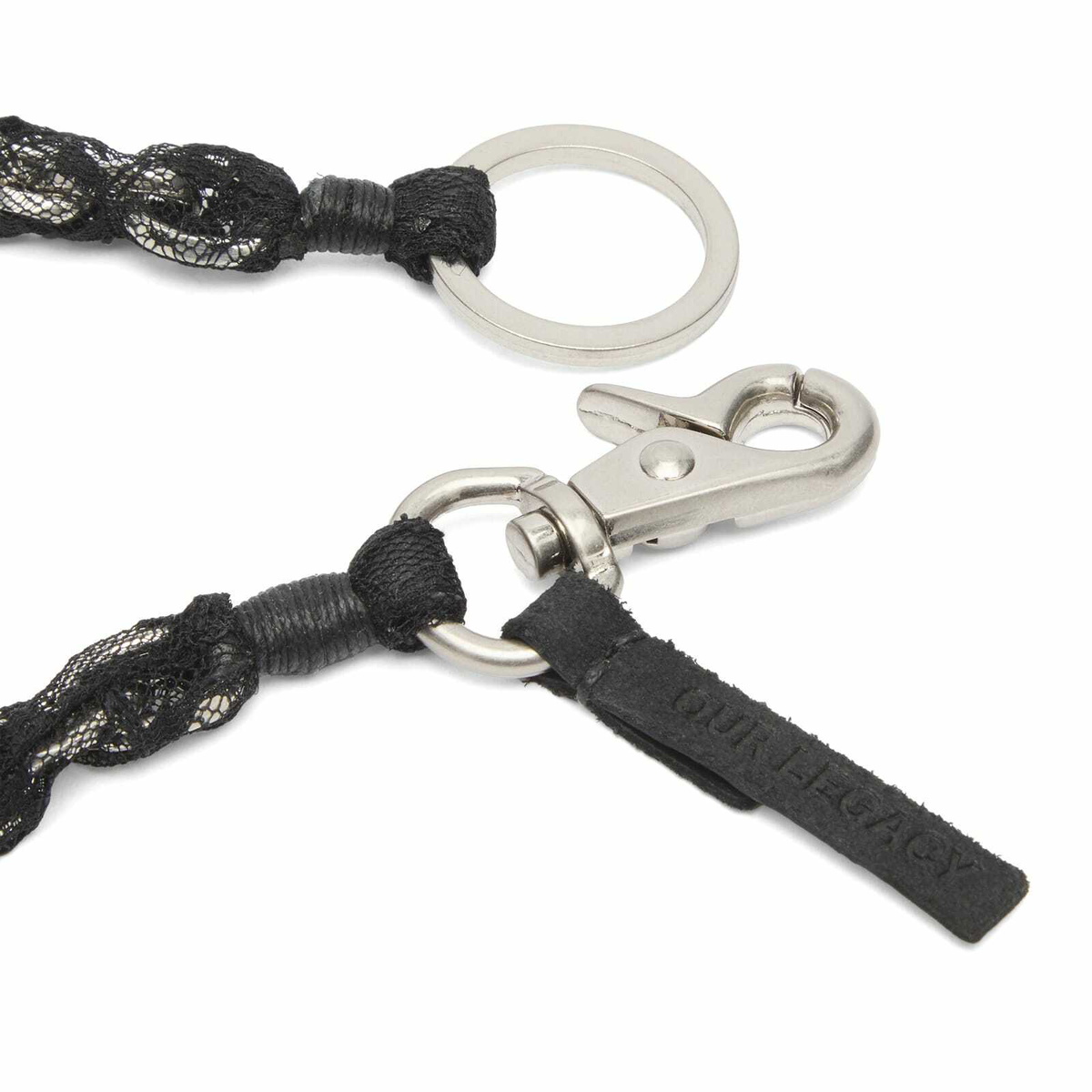 Our Legacy Men's Lace Ladon Keychain in Onyx 