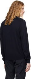 Theory Navy Collar Cardigan