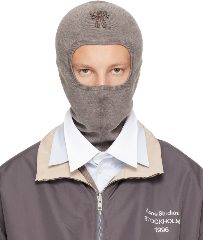 Photo: Acne Studios Taupe Merino Wool Balaclava