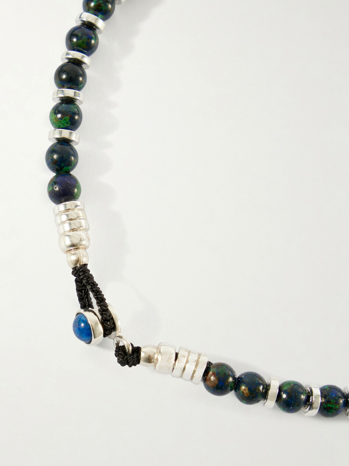 Mikia - Circle 4 Sterling Silver Multi-Stone Beaded Bracelet - Blue
