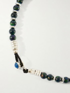 Mikia - Circle 4 Sterling Silver Multi-Stone Beaded Bracelet - Blue