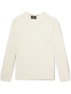 RRL - Distressed Waffle-Knit Cotton-Jersey T-Shirt - White