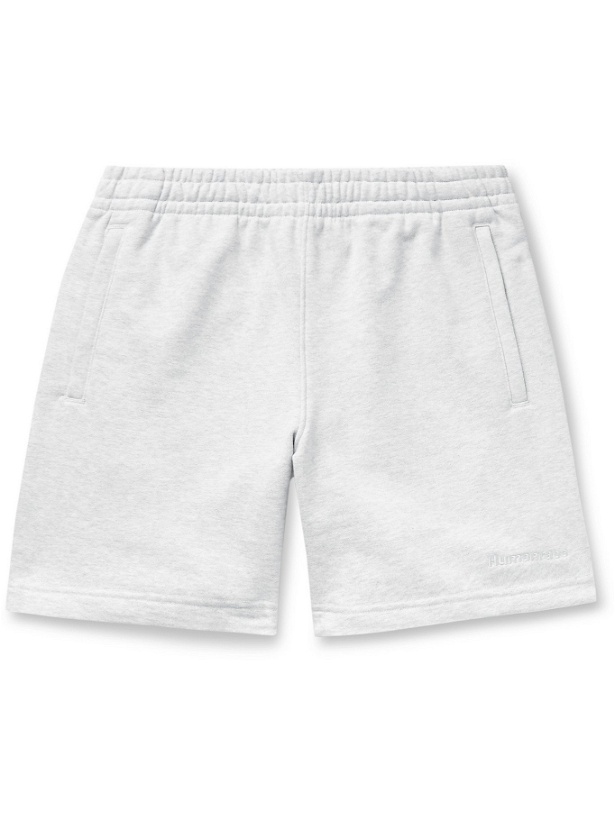 Photo: ADIDAS CONSORTIUM - Pharrell Williams Basics Wide-Leg Loopback Cotton-Jersey Shorts - Gray