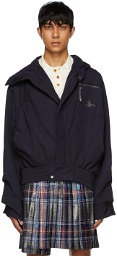 Vivienne Westwood Navy Recycled Polyester Bomber