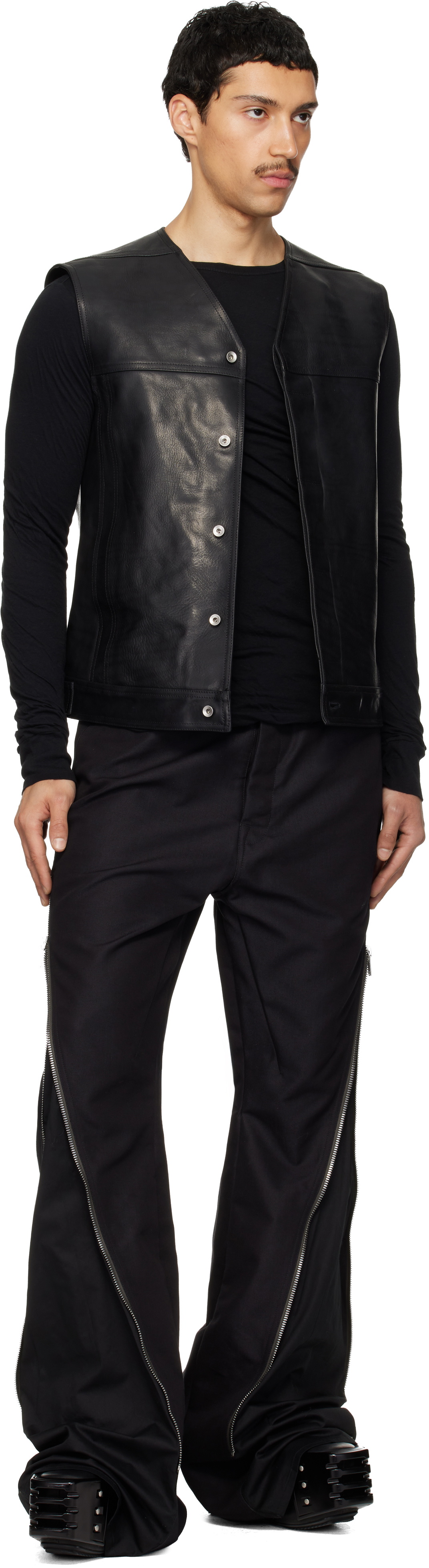 Rick Owens Black Temple Work Vest